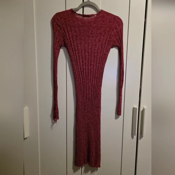 Paloma Wool Mayo Knit Cardigan Fuschia Button Down Dress Cover Up  XS FLAWED - Picture 8 of 10